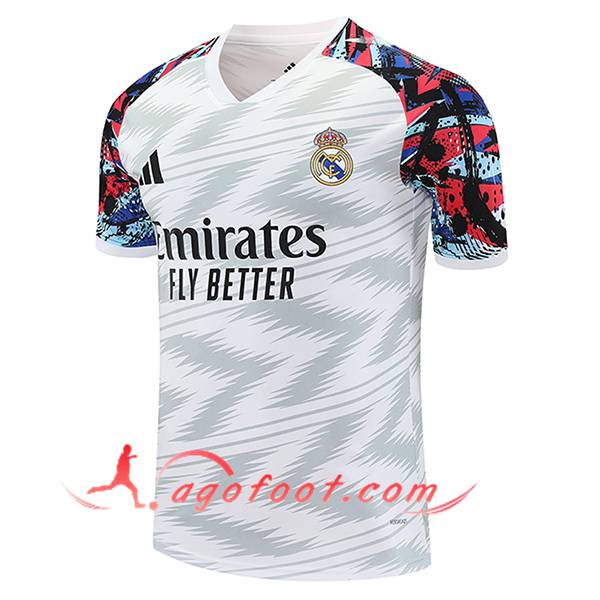 Training T-Shirts Real Madrid Blanc/Gris 2025/2026