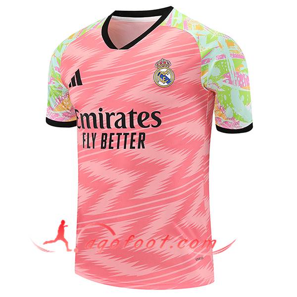 Training T-Shirts Real Madrid Rose/Vert 2025/2026