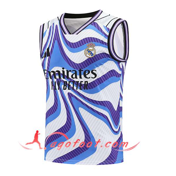 Training Debardeurs Real Madrid Blanc/Bleu/Pourpre 2025/2026