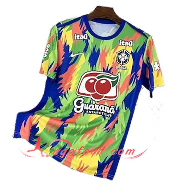 Training T-Shirts Brésil Vert/Bleu/Jaune/Orange 2025/2026