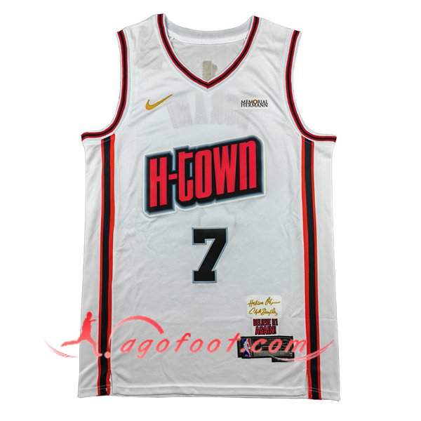 Maillot Houston Rockets (DURANT #7) 2025/26 Blanc/Rouge/Noir