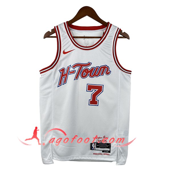 Maillot Houston Rockets (DURANT #7) 2025/26 Blanc/Rouge -02