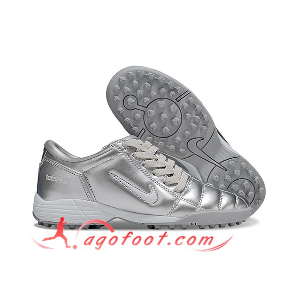 Nike Chaussures de Foot T90 TF Gris -03