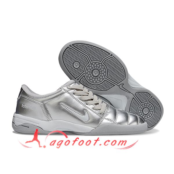 Nike Chaussures de Foot T90 IC Gris -02