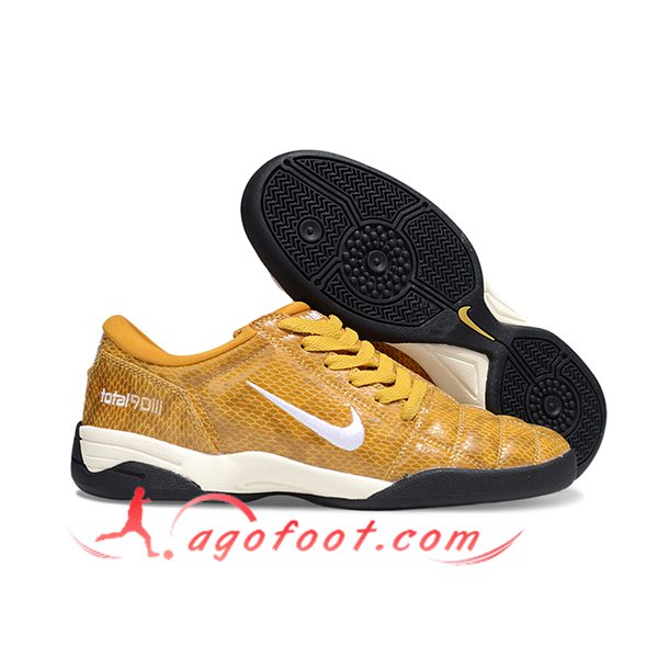 Nike Chaussures de Foot T90 IC Jaune/Blanc