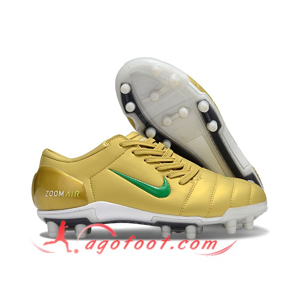 Nike Chaussures de Foot T90 FG Jaune/Vert