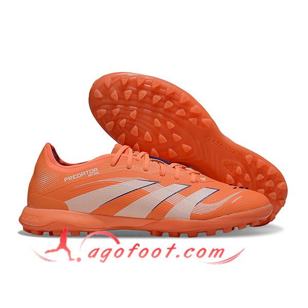 Adidas Chaussures de Foot PREDATOR 25 ELITE TF BOOT Orange/Blanc
