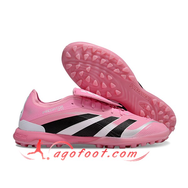 Adidas Chaussures de Foot PREDATOR LEAGUE FT TURF Rose/Blanc/Noir