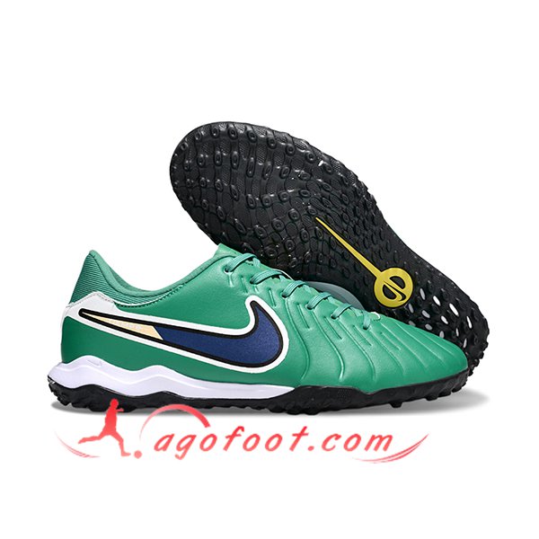 Nike Chaussures de Foot Tiempo Legend X Academy TF Vert/Bleu/Blanc