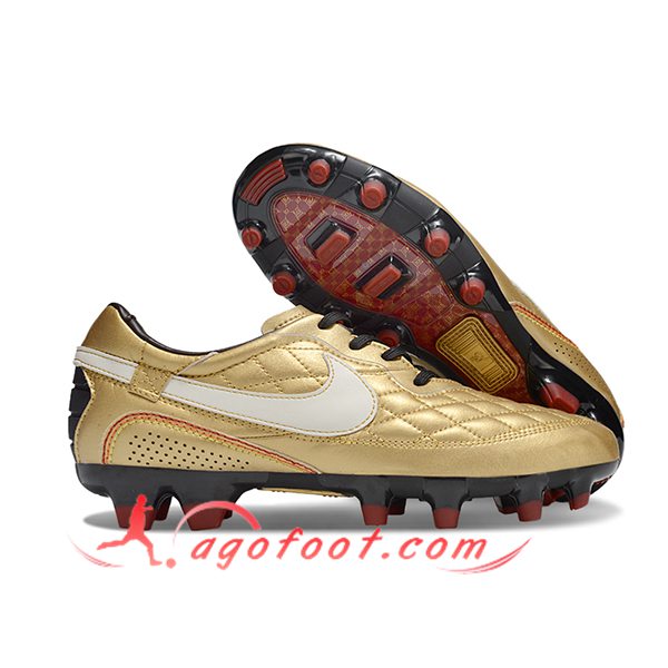 Nike Chaussures de Foot Tiempo Legend R10 Elite FG Jaune/Blanc