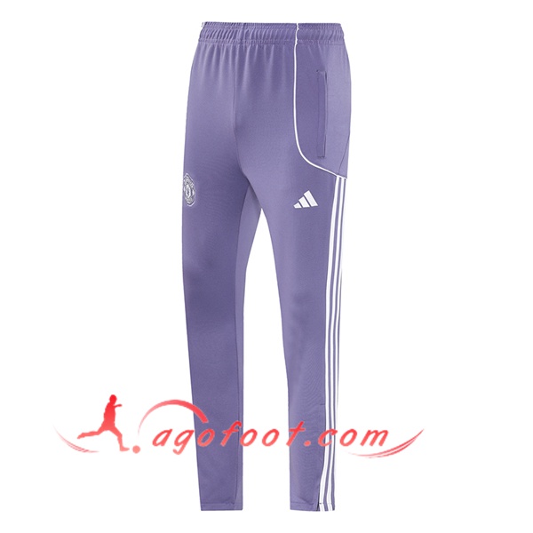 Pantalon Foot Manchester United Pourpre/Blanc 2025/2026