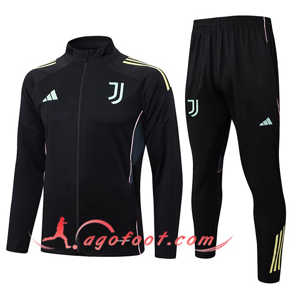 Ensemble Survetement de Foot Veste Juventus Noir/Jaune 2025/2026