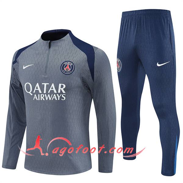 Ensemble Survetement de Foot PSG Gris/Bleu 2025/2026