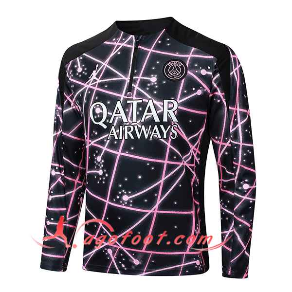 Sweatshirt Training PSG Noir/Rose 2025/2026