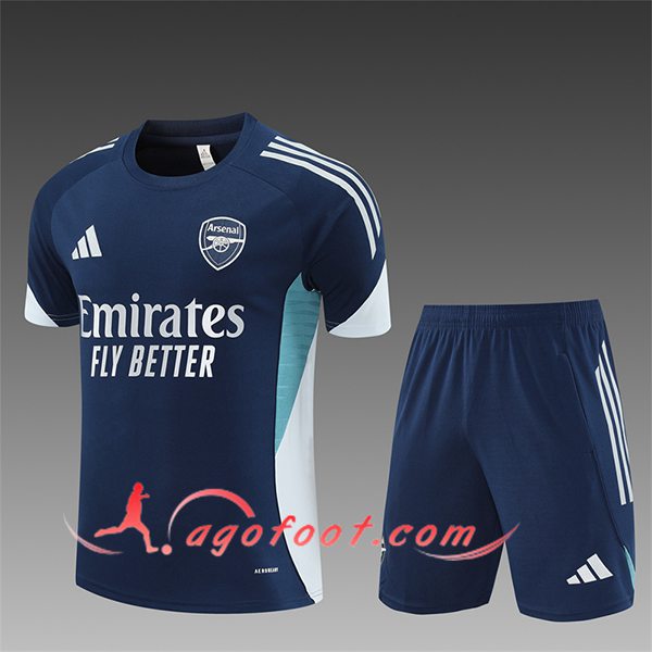 Ensemble Training T-Shirts Arsenal Enfant Bleu/Blanc 2025/2026