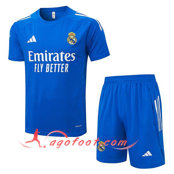 Ensemble Training T-Shirts Real Madrid Bleu/Blanc 2025/2026