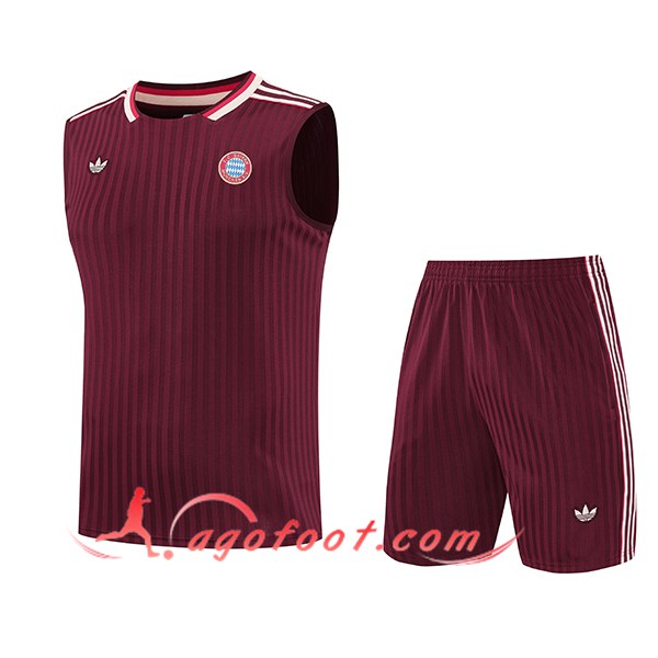 Ensemble Training Debardeurs Bayern Munich Rouge/Blanc 2025/2026