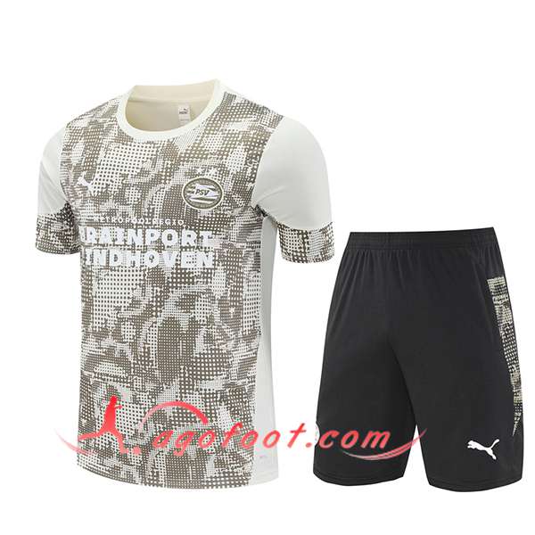 Ensemble Training T-Shirts PSV Eindhoven Beige/Brun 2025/2026