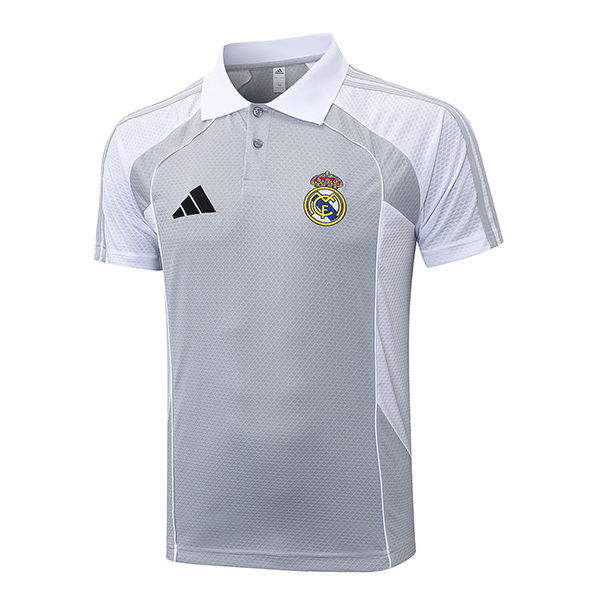 Polo Foot Real Madrid Gris/Blanc 2025/2026