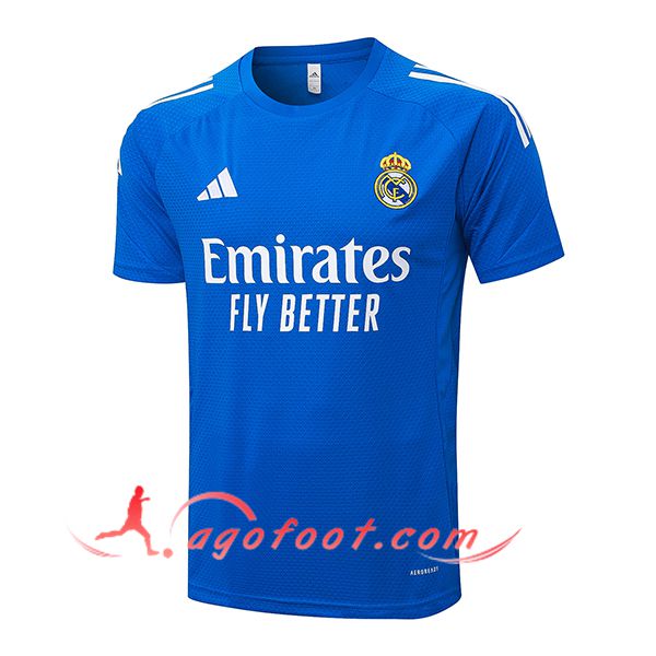 Training T-Shirts Real Madrid Bleu/Blanc 2025/2026