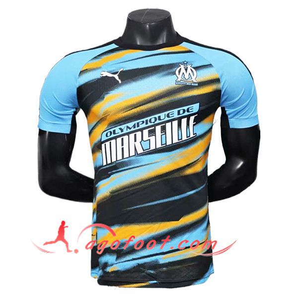 Training T-Shirts Marseille Bleu/Noir/Jaune 2025/2026
