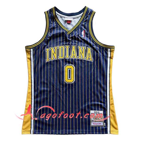 Maillot Indiana Pacers (HALIBURTON #0) 2025/26 Bleu/Jaune/Blanc