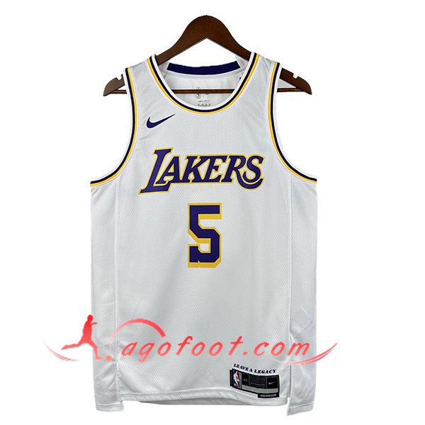 Maillot Los Angeles Lakers (AYTON #5) 2025/26 Blanc/Pourpre/Jaune