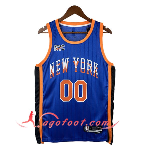 Maillot New York Knicks (CLARKSON #00) 2025/26 Bleu/Noir/Orange