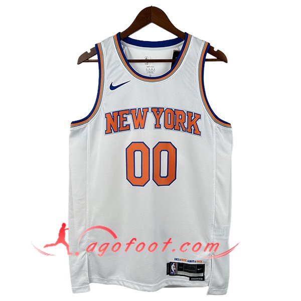 Maillot New York Knicks (CLARKSON #00) 2025/26 Blanc/Orange