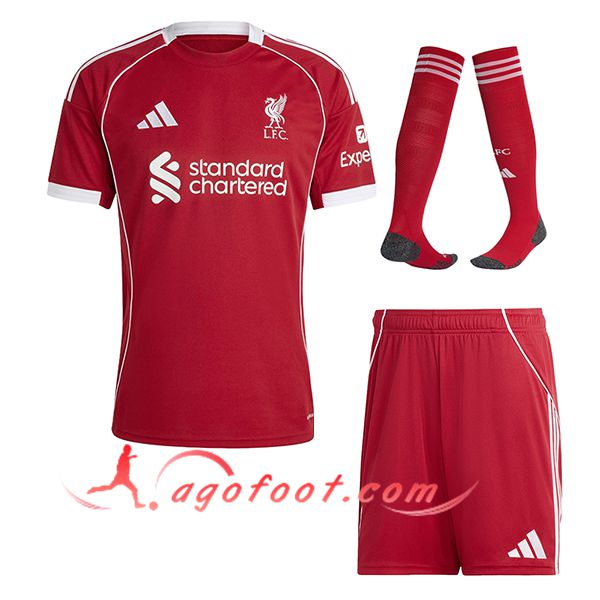 Ensemble Maillot FC Liverpool Domicile (Short + Chaussettes) 2025/2026