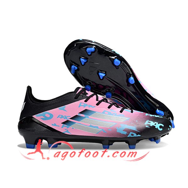 Adidas Chaussures de Foot F50 ELITE FG Rose/Noir/Bleu