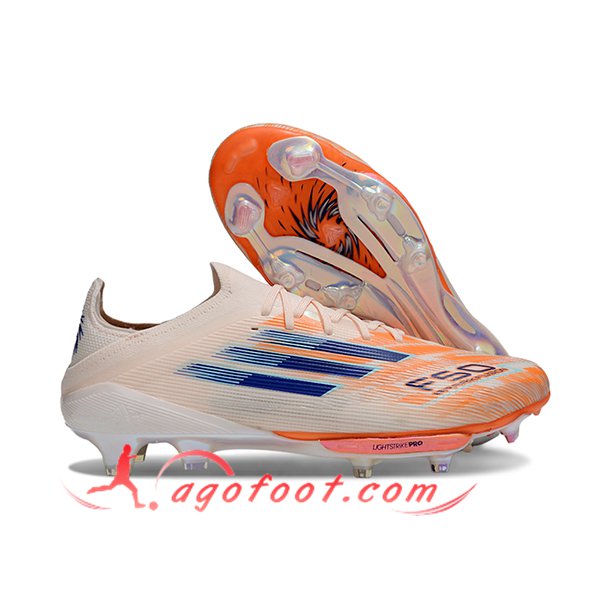 Adidas Chaussures de Foot F50+.1 FG Orange/Bleu