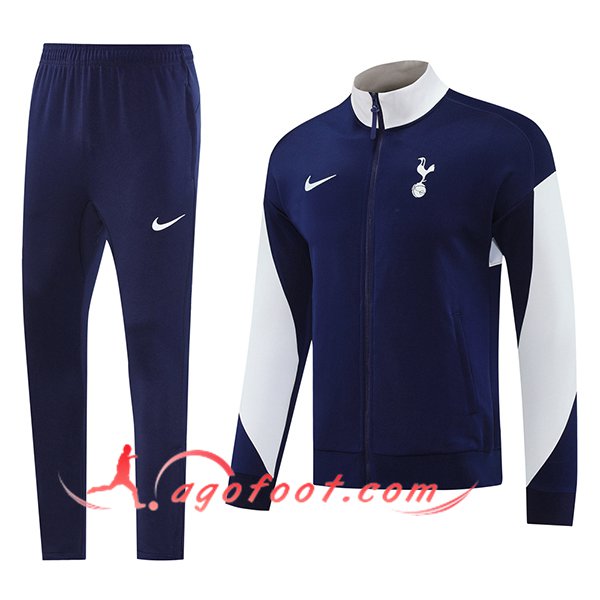 Ensemble Survetement de Foot Veste Tottenham Hotspur Bleu Royal 2025/2026