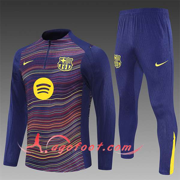 Ensemble Survetement de Foot FC Barcelone Enfant Pourpre/Jaune 2025/2026