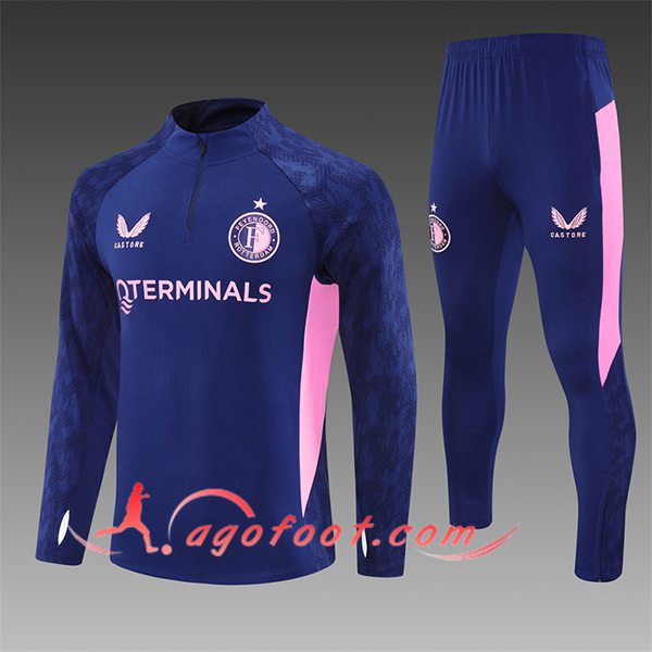 Ensemble Survetement de Foot Feyenoord Enfant Pourpre/Rose 2025/2026