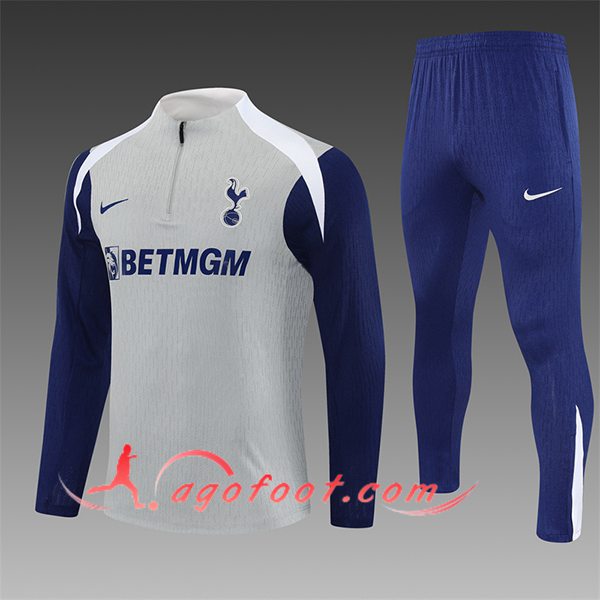 Ensemble Survetement de Foot Tottenham Hotspur Enfant Gris/Bleu/Blanc 2025/2026