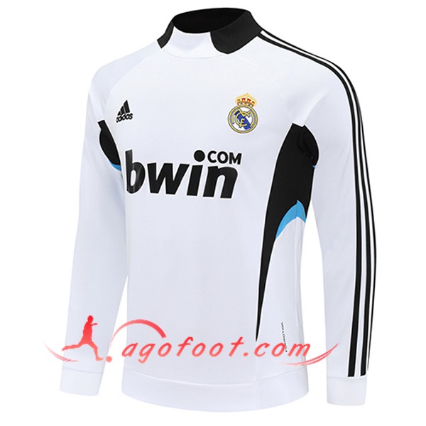 Sweatshirt Training Real Madrid Blanc/Noir/Bleu 2025/2026