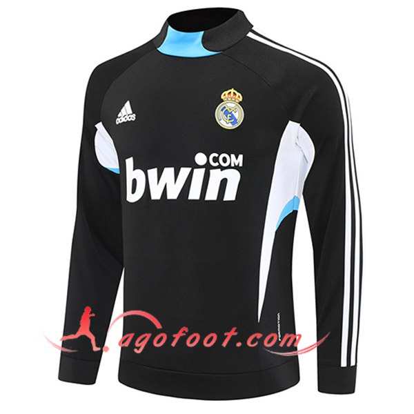Sweatshirt Training Real Madrid Noir/Blanc/Bleu 2025/2026