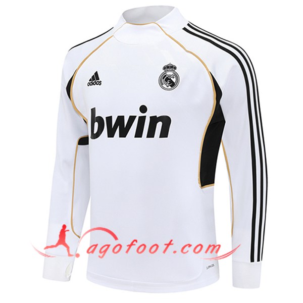 Sweatshirt Training Real Madrid Blanc/Noir/Jaune 2025/2026