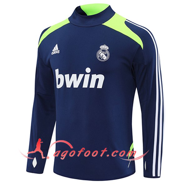 Sweatshirt Training Real Madrid Bleu/Vert 2025/2026 -03