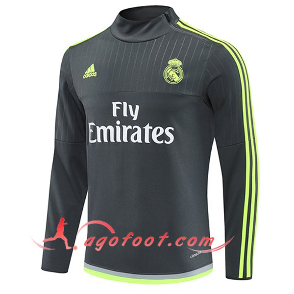 Sweatshirt Training Real Madrid Gris/Vert 2025/2026