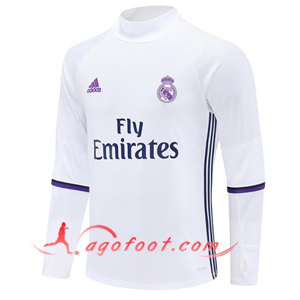 Sweatshirt Training Real Madrid Blanc/Pourpre 2025/2026 -02