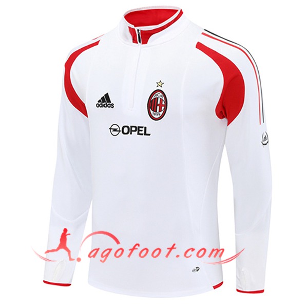 Sweatshirt Training Milan AC Blanc/Rouge 2025/2026