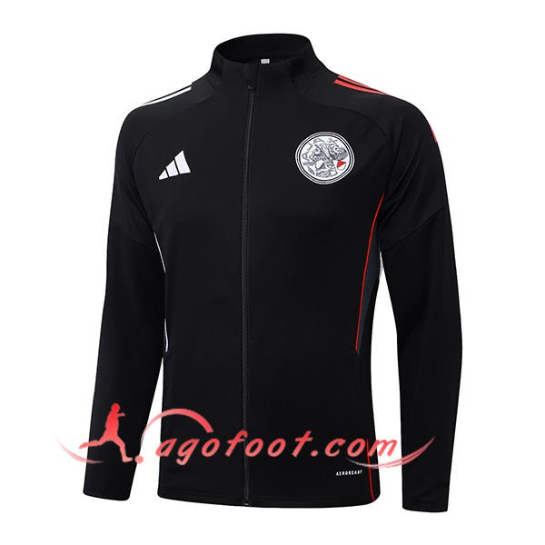 Veste Foot Ajax Noir/Rouge 2025/2026