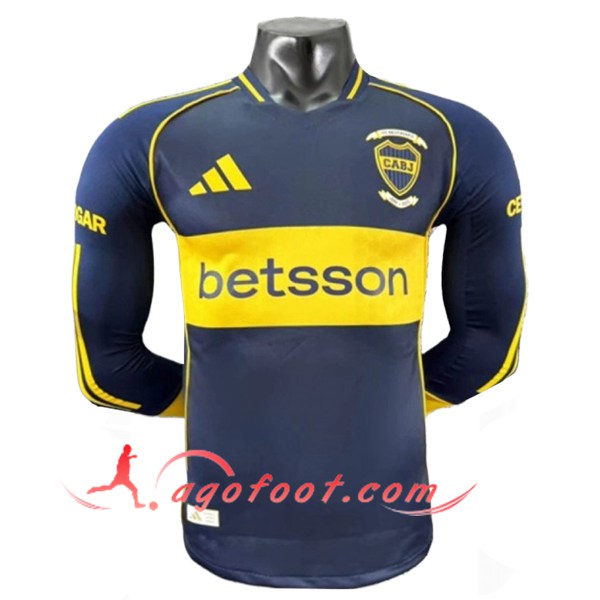 Nouveau Maillot de Foot Boca Juniors Domicile Manches Longues 2025/2026