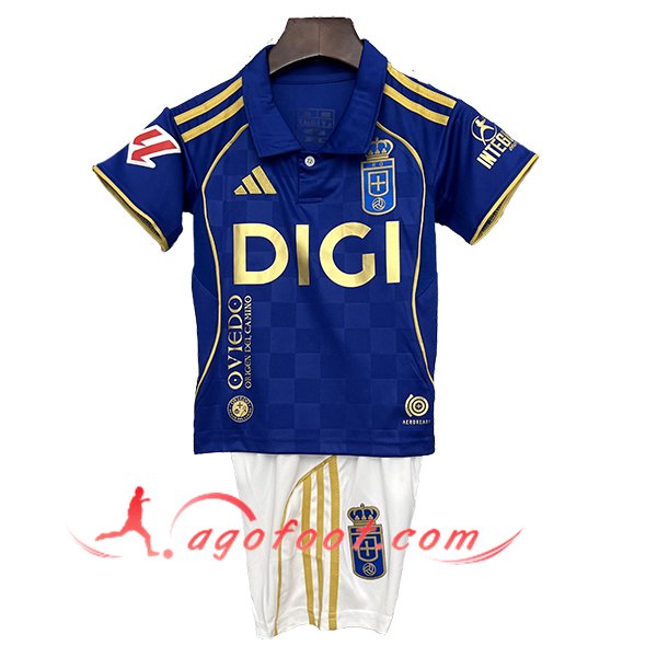 Nouveau Maillot de Foot Real Oviedo Enfant Domicile 2025/2026
