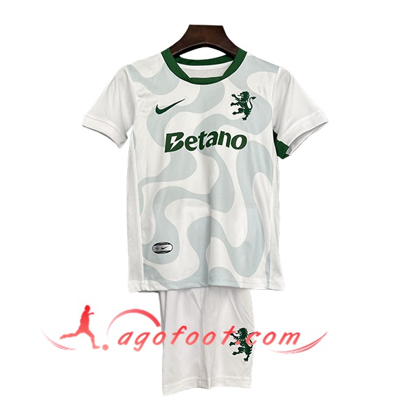 Nouveau Maillot de Foot Sporting Enfant Exterieur 2025/2026