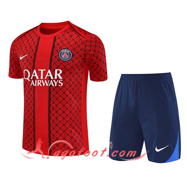 Ensemble Training T-Shirts PSG Rouge 2025/2026 -02