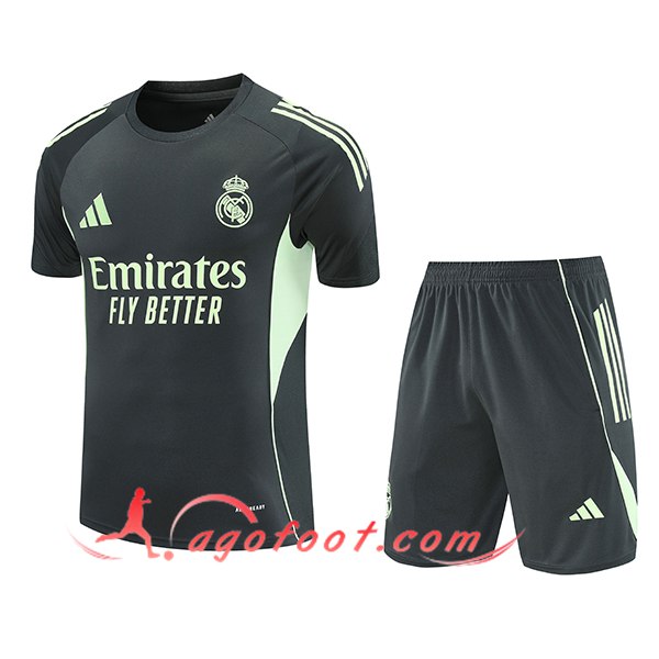 Ensemble Training T-Shirts Real Madrid Noir/Vert 2025/2026 -03
