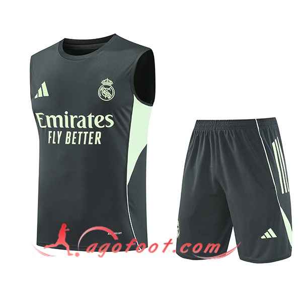 Ensemble Training Debardeurs Real Madrid Noir/Vert 2025/2026 -02